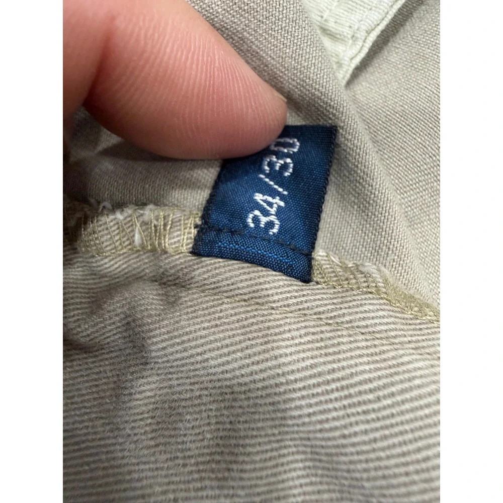 Polo Ralph Lauren Hammond Pant Mens 34/30 Khaki Tan Double Pleated Cuffed Chinos